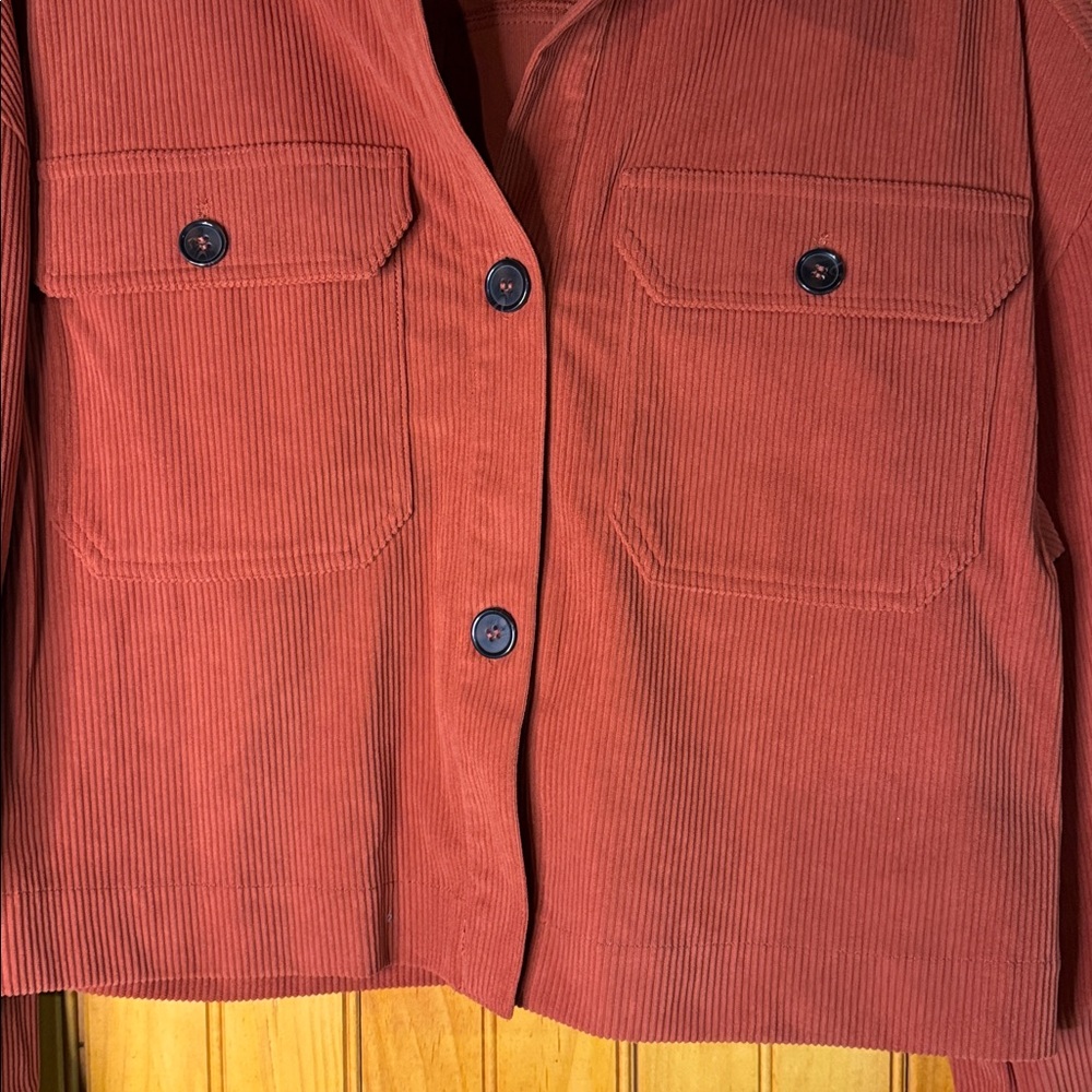 Avec Les Filles from Nordstroms Rust Corduroy Shacket - Picture 4 of 6